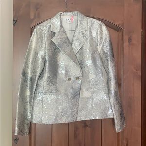 Silver and beige jacket